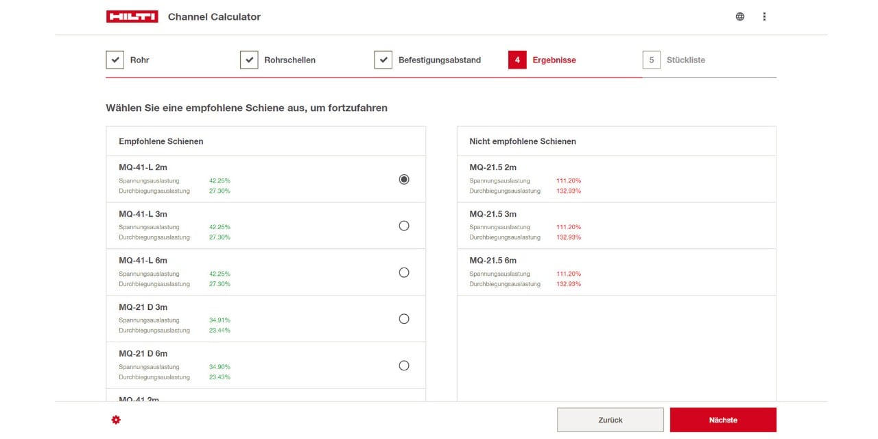 Channel Calculator - Získání doporučení pro železnici