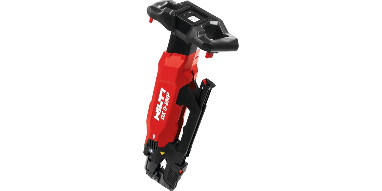 Obrázek Hilti DX 9 - digitální, plně automatický, vysokoproduktivní, prachem poháněný přístroj pro upevňování kovových opláštění, pro práci ve stoje