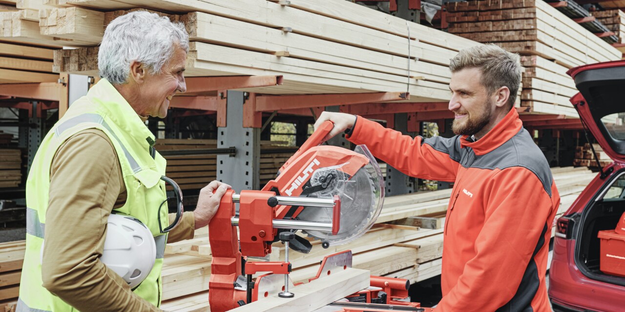 Pokosová pila SM 60-22, prodejce Hilti a zákazník