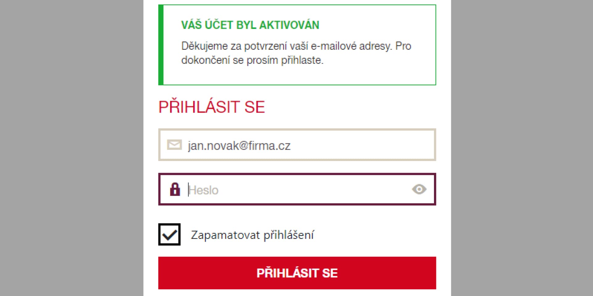 U zákazníků Hilti jsou data vyplněna automaticky
