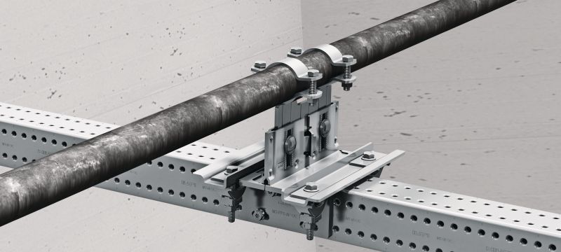 MT-FPS Deska adaptéru Deska adaptéru k montáži potrubních uložení jiných výrobců na nosníky Hilti MT Použití 1