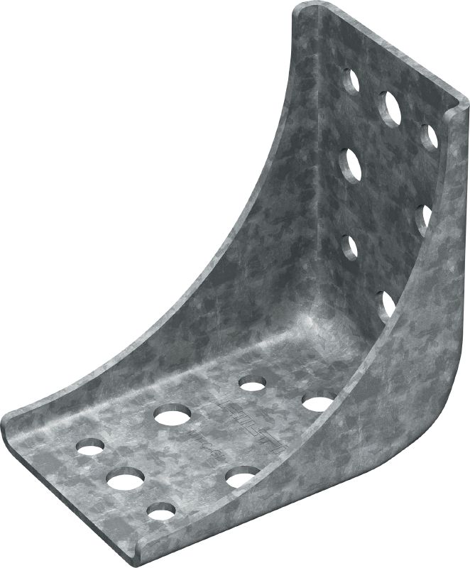Zesílený úhelník MT-C-GL OC Vyztužený zesílený úhelník pro masivní nosníkové konstrukce MT vystavované 3D zatížením, pro venkovní použití s nízkým stupněm znečištění