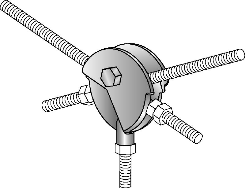 Spojovací hlava MQI-AV Galvanicky pozinkovaná kloubová hlava pro snadné spojování závitových tyčí