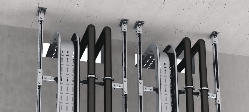 MT-C-T/2 FL Předmontovaná T-spojka Uzel s předmontovanou maticí Fast-Lock a čepem pro montáž vzpěrných kanálů ve tvaru T Použití 1