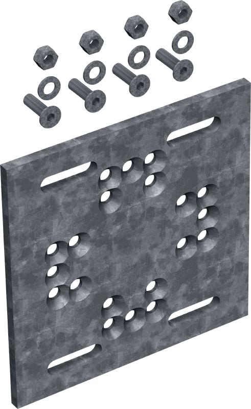 Modulární deska MT-P-G OC Modulární deska pro montáž modulárních konstrukcí na konstrukční ocel bez potřeby přímého upevňování