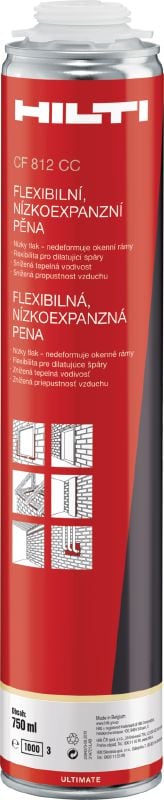 Flexibilní izolační pěna CF 812 CC Flexibilní izolační pěna ideální do vzduchově utěsněných budov a budov s nízkou spotřebou energie