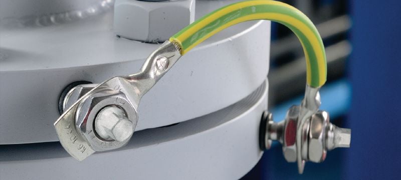 Elektrická spojka S-BT-ER se závitovou tyčí Závitová tyč (nerezová ocel, metrický závit) pro elektrické připojení k oceli ve vysoce korozivních prostředích Použití 1