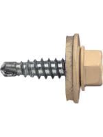 Samovrtné šrouby lakované S-MD 51 Z Barevný samovrtný šroub (pozinkovaná uhlíková ocel) s 16mm podložkou k připevnění tenkých kovů k sobě (do 2,75 mm)