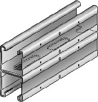 Nosník MQ-41 D-F Žárově pozinkovaný (HDG – Hot-Dip Galvanized) dvojitý montážní nosník MQ pro střední zatížení