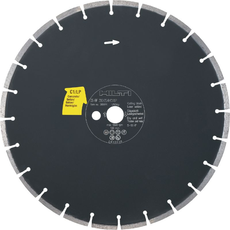 Kotouč pro spárové pily C1/LP (beton) Prémiový kotouč pro spárové pily (5–18 HP) na řezání betonu