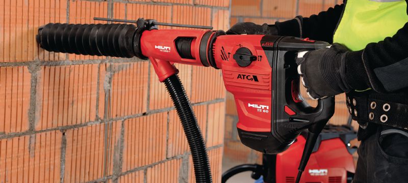 Systém odsávání prachu TE DRS-Y Systém odsávání prachu pro vrtání a sekání do betonu pomocí vrtacích kladiv Hilti SDS Max (TE-Y) Použití 1