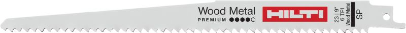 Prémiové řezání do dřeva s hřebíky Prémiové plátky pro pilu ocasku pro bourání dřeva s hřebíky. Řezání výkonné v kovu a rychlé ve dřevě