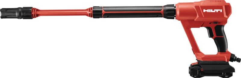 PC 2-22 akumulátorový tlakový čistič Přenosný tlakový čistič s pracovním tlakem 40 bar (580 PSI) pro lehké čištění na staveništích (platforma akumulátoru Nuron)