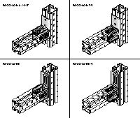Spojka MIQC-H Žárově pozinkované (HDG – Hot Dip Galvanized) spojky pro těžké zatížení ke spojení dvou nosníků MIQ