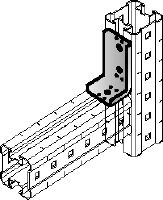 Příčná spojka MIQC-L Žárově pozinkované (HDG – Hot Dip Galvanized) spojky pro středně těžké zatížení ke spojení dvou nosníků MIQ