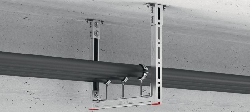 MQA-ST objímkový fixační čep Galvanicky pozinkovaný předmontovaný objímkový fixační čep pro rychlé připojení k nosníkům MQ Použití 1