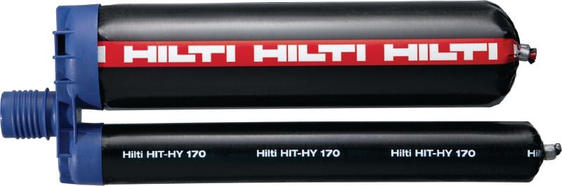 Lepicí hmota HIT-HY 170 Vysoce výkonná vytlačovací hybridní lepicí hmota s běžnými schváleními pro dodatečně vlepované výztuže a pro kotvení jak do betonu, tak i do zdiva