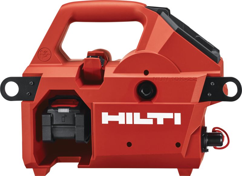 NUN 10K-22 Akumulátorová hydraulická pumpa Akumulátorová hydraulická pumpa s tlakem 10 000 PSI (700 barů) pro náročné řezání/krimpování a dálkové řezání podzemních a pancéřových kabelů (akumulátor Nuron) – dálkové ovládání je součástí dodávky