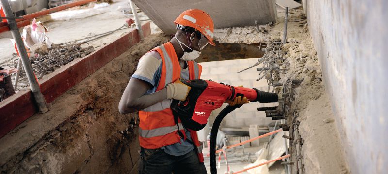 Systém odsávání prachu TE DRS-Y Systém odsávání prachu pro vrtání a sekání do betonu pomocí vrtacích kladiv Hilti SDS Max (TE-Y) Použití 1