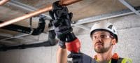 Hydraulické lisovací kleště na potrubí NPR 19-22 Kompaktní, lehké a rychlé akumulátorové nářadí na potrubí, kompatibilní s výměnnými lisovacími čelistmi poskytujícími sílu 19 kN (platforma baterie Nuron) Použití 2