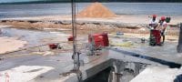 Slinuté diamantové lano SI SP-M/H (beton) Prémiové diamantové lano navržené k optimálnímu poměru rychlosti a životnosti v jakémkoli betonu a litině (lanová pila 15–30 kW) Použití 2