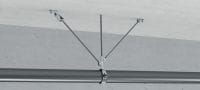Seizmický tyčový závěs MT-S-CH Galvanicky pozinkovaná předmontovaná spojka závitových tyčí s vyšší únosností pro montáž k podkladovému materiálu Použití 2