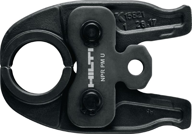 Lisovací čelisti na trubky NPR PM U Lisovací čelisti pro profily U do 40 mm. Kompatibilní se strojem na potrubní objímky Hilti NPR 19-A.