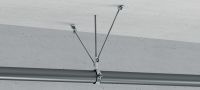 Seizmický tyčový závěs MT-S-CH Galvanicky pozinkovaná předmontovaná spojka závitových tyčí s vyšší únosností pro montáž k podkladovému materiálu Použití 1
