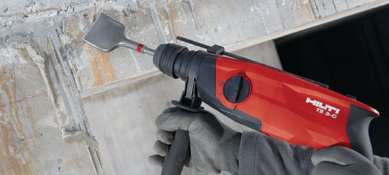 Vrtací kladivo TE 3-C Výkonné síťové vrtací kladivo SDS Plus se třemi režimy na příklepové vrtání, sekání a vrtání bez příklepu Použití 1