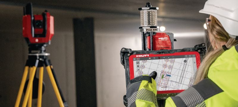 PLT 400-4 Systém pro vyměřování Všestranný a snadno použitelný systém pro vyměřování, který je ovladatelný jednou osobou, s přesností měření úhlů až 4 a s prodlouženým dosahem pro rychlejší vyměřování poloh na staveništi Použití 1