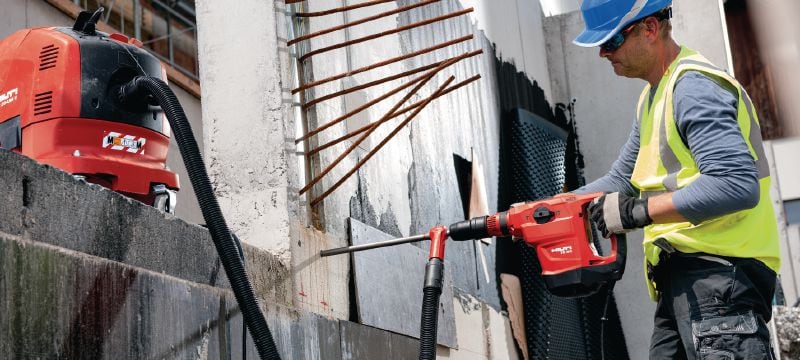 Kombinované kladivo TE 60-AVR Všestranné a výkonné kombinované kladivo SDS-Max (TE-Y) s aktivním omezováním vibrací pro těžké vrtání a sekání do betonu Použití 1