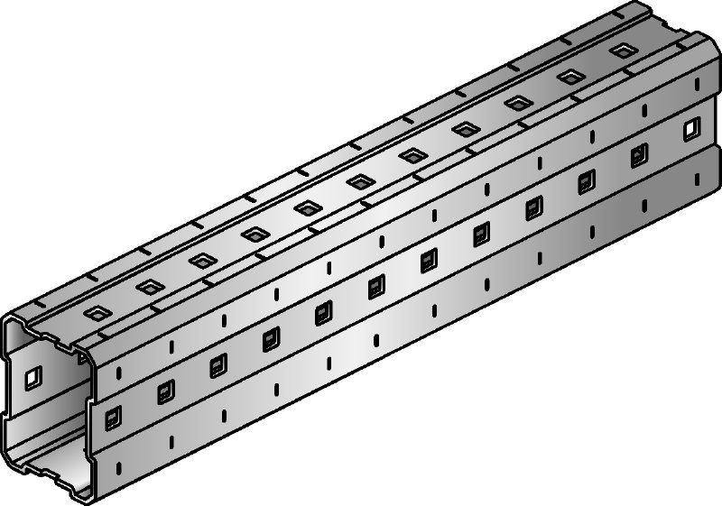 Montážní nosník MI Žárově pozinkované (HDG) montážní nosníky pro konstrukci nastavitelných montážních systémů MEP pro vysoké zatížení a modulárních 3D konstrukcí