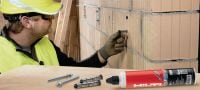 Lepicí hmota HIT-1 Ekonomická lepicí hmota v pevné kartuši pro beton a zdivo Použití 1