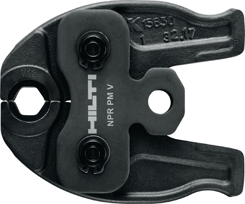 Lisovací čelisti na trubky NPR PM V Lisovací čelisti s profilem V pro potrubní objímky do 35 mm. Kompatibilní se strojem na potrubní objímky Hilti NPR 19-A