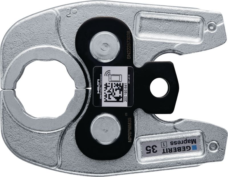 Lisovací čelisti na trubky NPR PM M Lisovací čelisti pro profily M do 35 mm. Kompatibilní se strojem na potrubní objímky Hilti NPR 19-A.