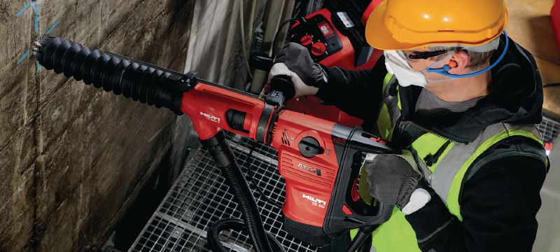 Systém odsávání prachu TE DRS-Y Systém odsávání prachu pro vrtání a sekání do betonu pomocí vrtacích kladiv Hilti SDS Max (TE-Y) a TE-S Použití 1