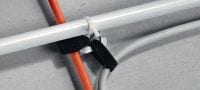Kabelová příchytka X-UCT MX Univerzální plastová příchytka kabelů/potrubí pro použití se vsazovacími přístroji BX a GX Použití 4