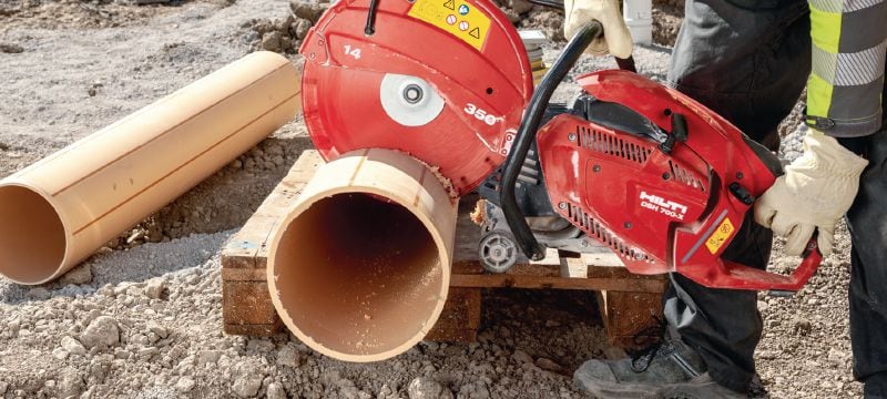 Diamantový kotouč na kovy SPX Extra prémiový diamantový kotouč pro vyšší řezný výkon v kovu a jiných základních materiálech Použití 1