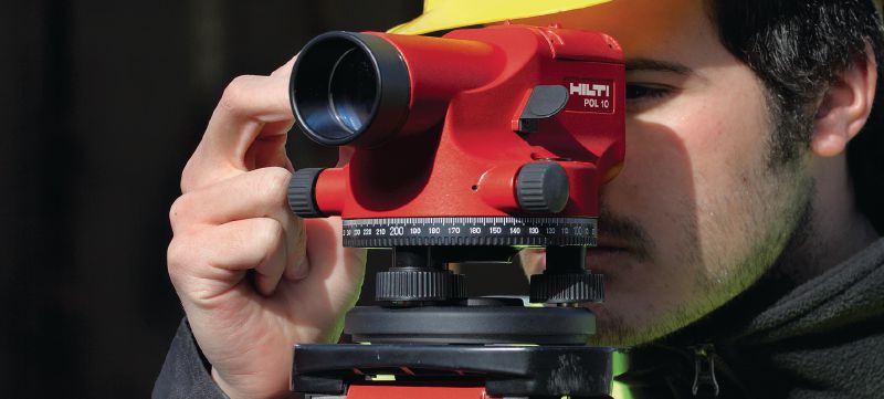 Optický nivelační přístroj POL 10 Optický nivelační přístroj pro každodenní nivelační práce se zvětšením 20x Použití 1