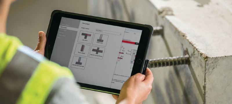 Software PROFIS pro navrhování výztuže Software pro navrhování výztuže umožňuje rychle a cenově výhodně navrhovat dodatečně vlepované výztuže odpovídající stavebním předpisům Použití 1