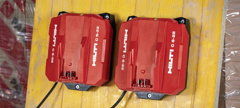 C 6-22 vysokorychlostní nabíječka Nuron Vysokorychlostní nabíječka pro všechny akumulátory Hilti Nuron Použití 1