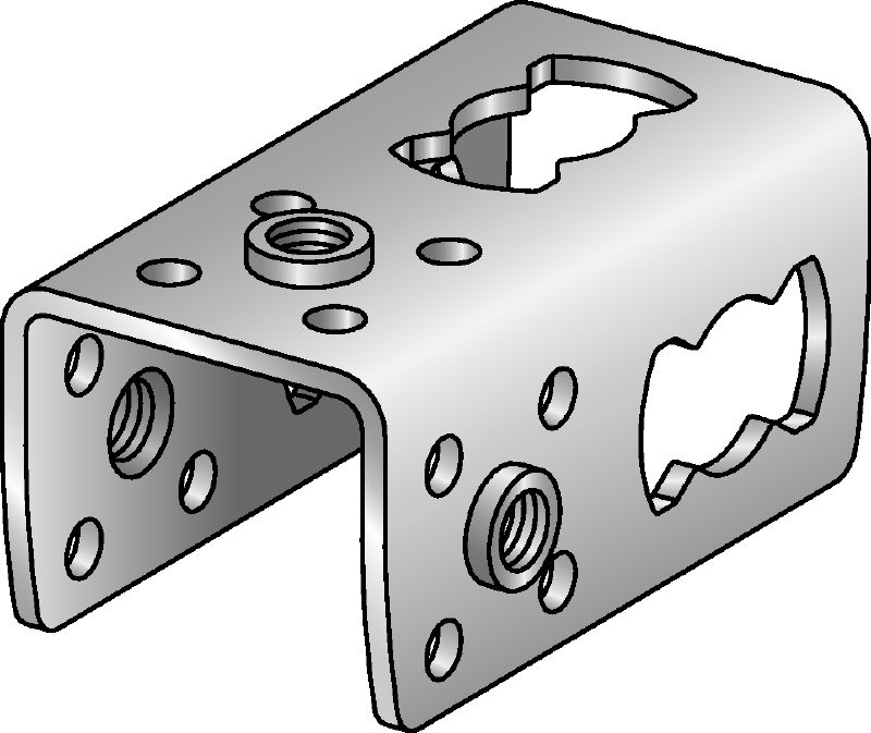 Spojky MQ3D-F Žárově pozinkované (HDG – Hot-Dip Galvanized) prvky k montáži 3D konstrukcí přímo na stavbě