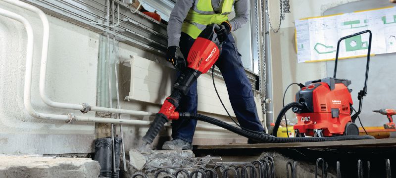TE 1000-AVR TE-S Bourací kladivo Univerzální bourací kladivo pro bourání nebo sekání podlah a příležitostné použití na stěnách (s univerzálním napájecím kabelem). Použití 1