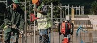 PR 40-22 rotační laser se sklonem v jedné ose Robustní venkovní rotační laser s automatickými funkcemi vyrovnání na velké vzdálenosti, zarovnávání, spádování a vyměřování pravých úhlů (platforma baterie Nuron) Použití 1