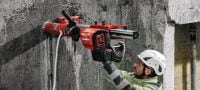 DD 150-U-22 Akumulátorový jádrový vrtací stroj Akumulátorový diamantový jádrový vrtací stroj pro ruční vrtání nebo vrtání se stojanem od 52 do 162 mm do betonu nebo do 252 mm do zdiva (baterie Nuron) Použití 2