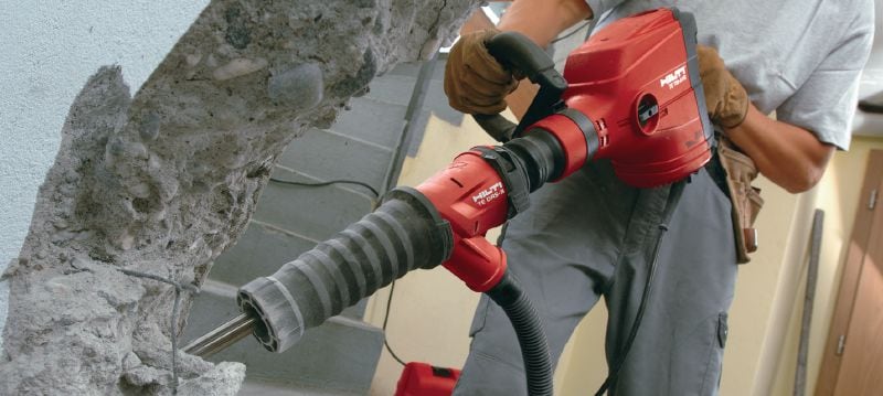 Systém odsávání prachu TE DRS-B Systém odsávání prachu pro sekání do betonu s bouracími kladivy Hilti SDS Max (TE-Y) a TE-S Použití 1