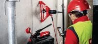 Služba testování kotev na stavbě Zkoušení odolnosti a nosnosti kotev a dodatečně instalované výztuže na stavbě Použití 1