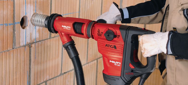 Systém odsávání prachu TE DRS-Y Systém odsávání prachu pro vrtání a sekání do betonu pomocí vrtacích kladiv Hilti SDS Max (TE-Y) Použití 1