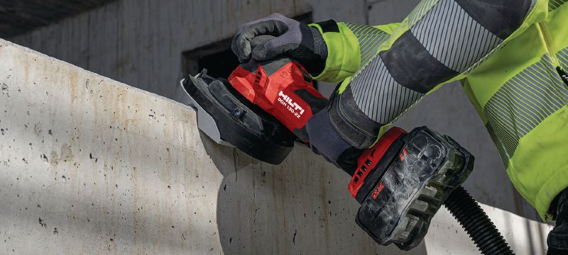 Akumulátorová bruska na beton DGH 130-22 Akumulátorová bruska na beton s bezuhlíkovým motorem na broušení betonových spár a úpravě povrchu (platforma akumulátoru Nuron) Použití 1