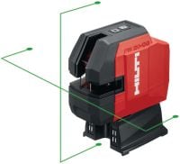 PM 20-CGE vysoce přesný olovnicový a křížový laser Vysoce přesný kombinovaný laser se zeleným paprskem se 2 liniemi a 4 body pro kontrolu svislosti, nivelaci, zarovnávání a vyměřování pravých úhlů